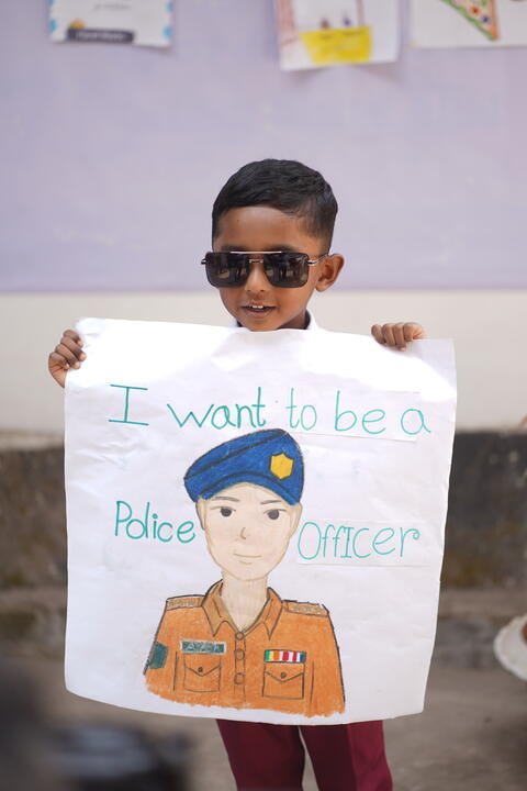 "I want to be a police officer"